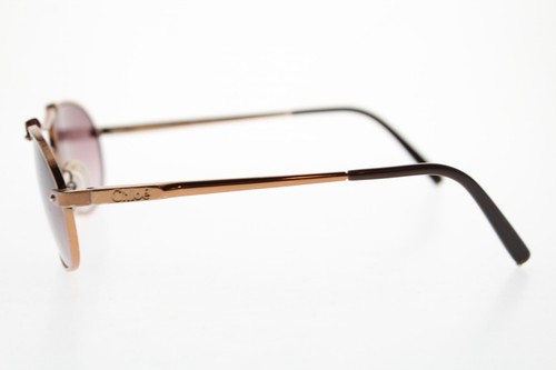 Occhiali da sole Chloe CL2102 C01 bronzo metallo aviatore made in France - Foto 4 di 10