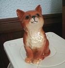 New ListingVintage Beswick Ginger Gloss Persian Kitten Seated Looking Up #1886 4" Tall