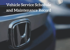 Vehicle Service Schedule and Maintenance Record: Replacement Service History Boo
