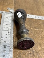 ancien sceau à cacheter cachet en bronze contribution indirecte (n.1)