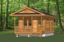14x28 Tiny House -- 391 sq ft -- PDF FloorPlan -- Model 3B