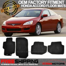 Fits 03-07 Accord Oe Factory Fitment Floor Mats Carpet Front Rear Nylon Black