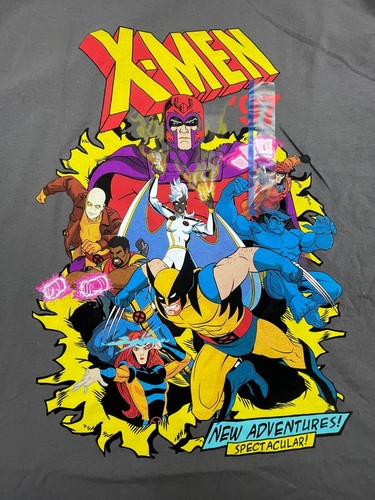 X-Men 97 Shirt Adult Large Gray Graphic Tee Marvel Wolverine Magneto New w/ Tag - Picture 2 of 12