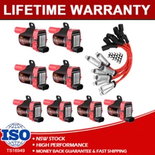 8pack Ignition Coil+Spark Plug+Wires Set For Chevy Silverado 1500 2500 Gmc Uf262