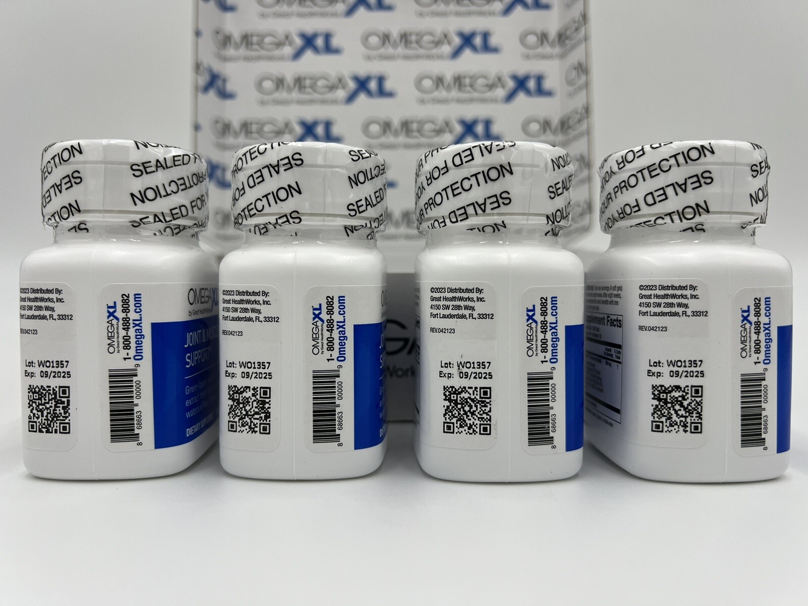 Omega XL 4 Bottles 60ct Each by Great HealthWorks Joint Pain Relief