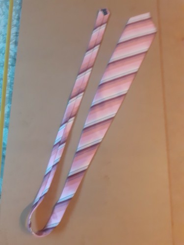 Vintage Old Retro Style 1980s Yuppie Smart Tie Pink original - Picture 6 of 12