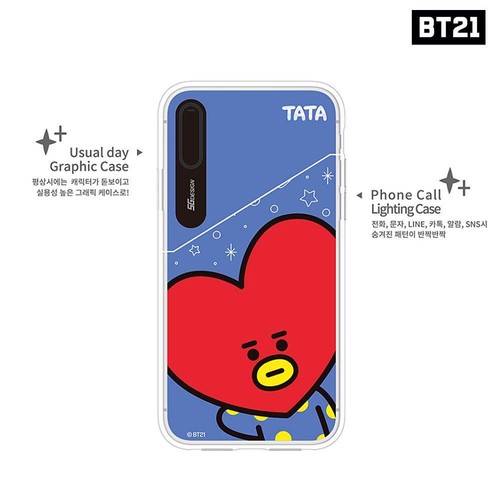 BTS BT21 Official Goods Hi Graphic Light UP Case for iPhone + Track# - Picture 2 of 6