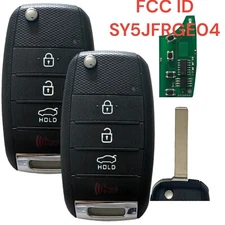 2 Uncut for 2016 17 18 19 20 KIA OPTIMA REMOTE FLIP KEY FOB SY5JFRGE04