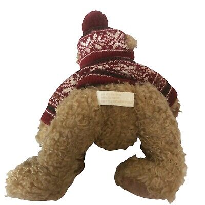Hollybeary USA Plush Tillie Teddy Bear Stuffed Animal Sweater Hat 12  Jointed