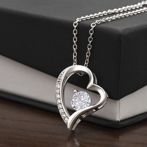 Collar Corazón de Oro Blanco 14k Alma Gemela Collar Colgante Regalo para Todas las Ocasiones - Imagen 23 de 38