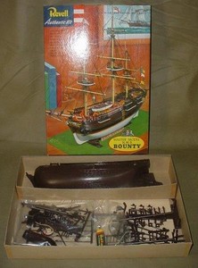 rare 1956 vintage revell h.m.s. bounty ship model kit h