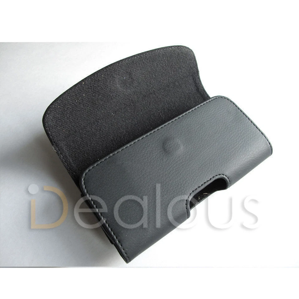 Coldre de couro preto premium estojo clipe cinto para LG X Venture - Imagem 2 de 3