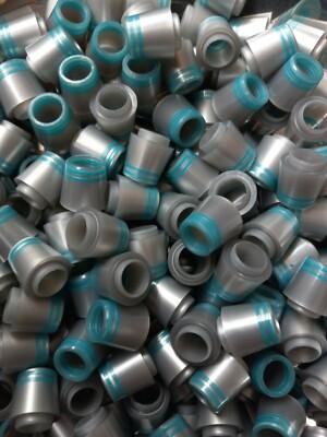 12x PREM GOLF FERRULES .335 . Silver/Blue 2 ring''COLLARED''14mm QUALITY LOT(F4)