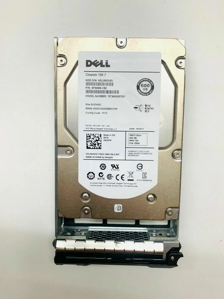Dell W347K 0W347K With Tray ST3600057SS 600GB 15K RPM 6Gb/s 3.5" SAS HARD DRIVE - Image 2 of 4