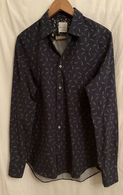 トップス Paul Smith London Watch L/S shirt navy L Paul Smith Watch Graphic Navy L/S Shirt Medium | eBay UK