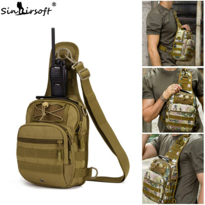 Herren Molle taktischer Sling Brustbeutel Sturmrucksack Kuriertasche Schulter 600D Rucksack