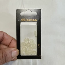 Dill-Buttons Plastic Round Clear L78 5315 3/8" (10MM) Set of 12
