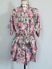 Kathryn Lingerie Floral Robe Slip Dress Women's size M