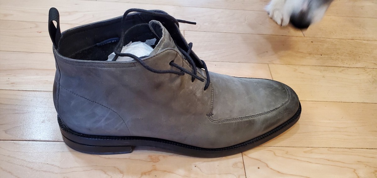 Cole Haan Grand.OS Men’s Suede Chukka Boots Gray Size 10.5‎ Cole Haan Grand OS Woven Textile Gray Leather Chukka Boots  main image 4