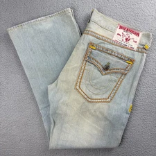 Vintage True Religion Jeans Mens 40 Pants Blue Billy Super T Denim USA Made Y2K