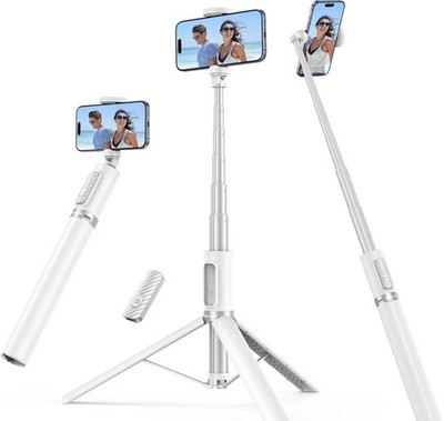Syncwire Aluminum Selfie Stick Tripod Bluetooth Remote Universal Holder White