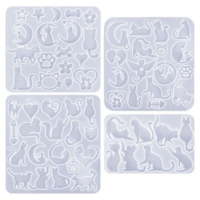 Jewelery Silicone Mould Earring Mold with Hole for Jewelry Earring Charm Making