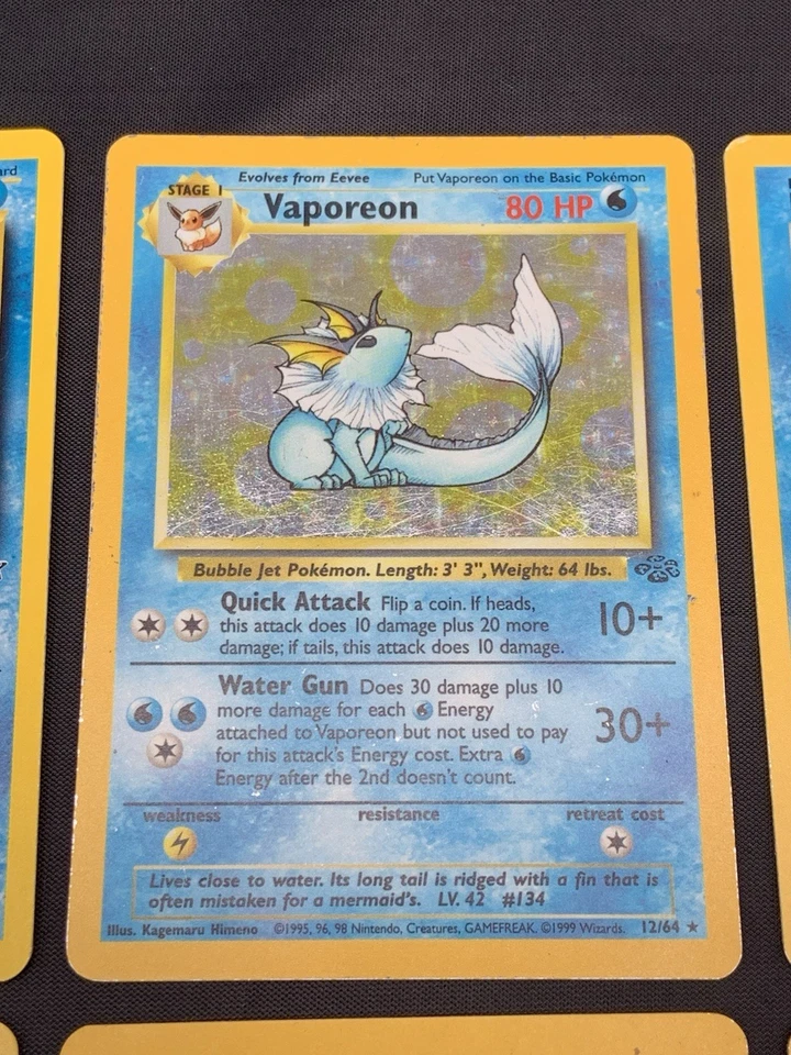 Vintage Rare Holo Pokémon Card Lot WOTC 1999 Base Set 2, Jungle, Fossil - MP/HP - Image 3 of 4