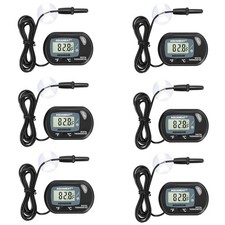 6-Pack High Accuracy Aquarium Thermometer with Large LCD Display for Fish Tanks