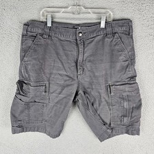 Carhartt Cargo Shorts Men's 38 Gray Canvas Work Rugged Flex 103542 Relaxed Fit