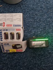 FERREX 20V 4.0Ah Li-Ion Power Tool Battery Pack, Model 20V 4.0Ah Black