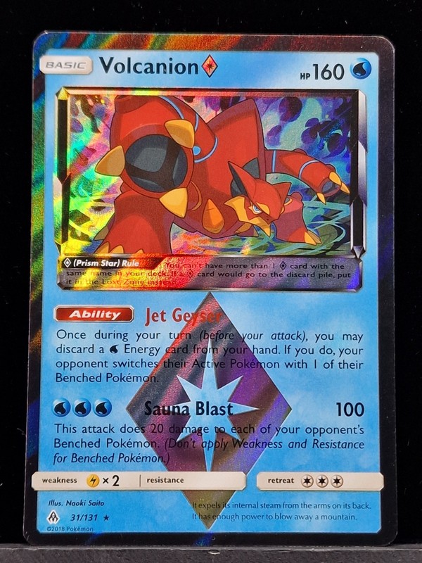 31/131 Volcanion Prism Star Rare Holo: Pokemon Trading Card Game Forbidden Light