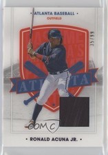 2021 Panini Chronicles America's Pastime Swatches Blue 35/99 Ronald Acuna Jr 1u6
