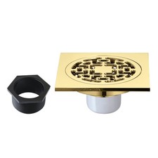 Kingston Brass BSF4272 Watercourse 3-15/16" Square Shower Drain - Brass