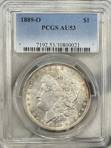 1889-O Morgan Dollar $1 PCGS AU53 New Orleans Silver One US Coin BETTER DATE!