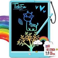 LCD Writing Tablet for Kids, 10-inch Coloring Drawing Pad, 7"W x 9.8"H Blue