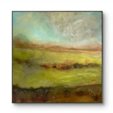 Mary Myers Original  Abstract Landscape Painting on 12x12 140lb water color