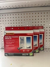 3 Frost King  84 in. x 110 in. Clear Plastic Patio Indoor Shrink Window Kit