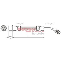 Metzger Bremsschlauch Hinten Rechts Passend FüR CitroËN C5 C6 Peugeot 407 508 |