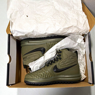 Nike Air Lunar Force 1 Men's Duckboot Olive/Black-Wolf Grey 8.5 2017 LF1  17