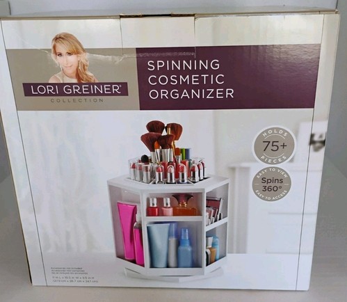 Lori Greiner Tabletop Spinning Cosmetic Organizer White - New In Box