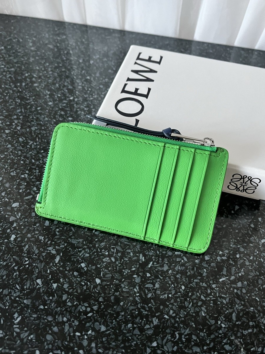 NEW LOEWE x Howl's Moving Castle Green Rabbit Leather Cardholder