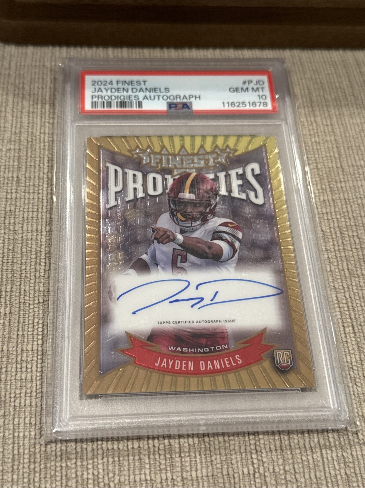 Jayden Daniels Topps Finest Prodigies Autographs #PJD Refractor