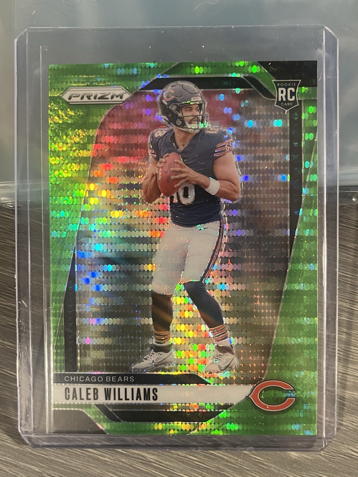 2024 Panini Prizm - Rookies Caleb Williams #301 Neon Green Pulsar Prizm (RC)