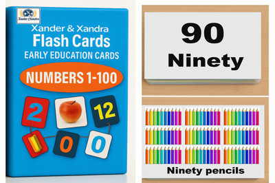 Numbers 1 100 Flash Cards   Durable, Waterproof Learning Cards for Kids