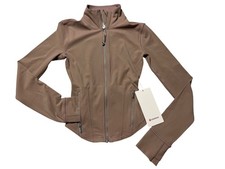 Lululemon Define Mesh-Back Jacket Nulu Ashen Rose Tight Fit Waist Length Size 2