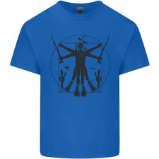 Camiseta de algodón ligero Vitruvian Scuba Diver Buceo para hombre