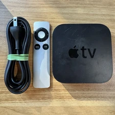Apple TV (2nd Generation) Media Streaming Player A1378 w/ Power Cord + Remote