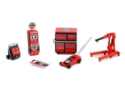 Red Crown Gasoline Auto Body Shop Diecast 1:64 Scale Models - Greenlight 16140C