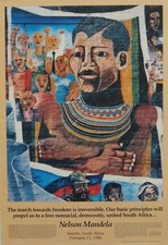 VINTAGE NELSON MANDELA PATHFINDER MURAL SOWETO, SOUTH AFRICA 1990 POSTER 24