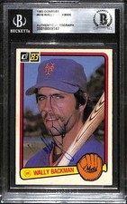 1983 Donruss 618 Wally Backman  BGS Auto Autographed BAS Authentic C101255